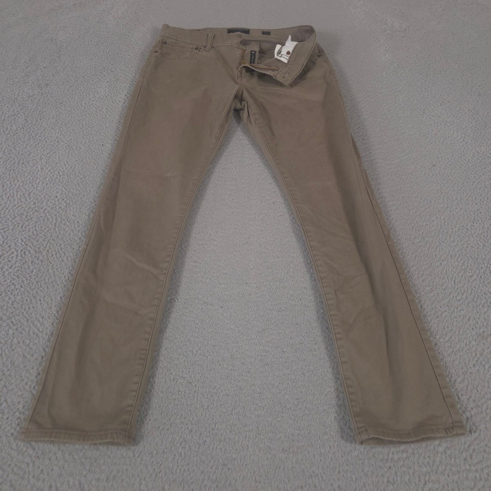 Lucky Brand Jeans Mens 30x30 Khaki Tan 110 Slim Leg Stretch Cotton Denim Pants